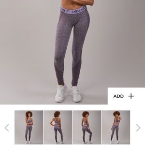 GYMSHARK FLEX LEGGING Purple Marl/ Lilac Small
